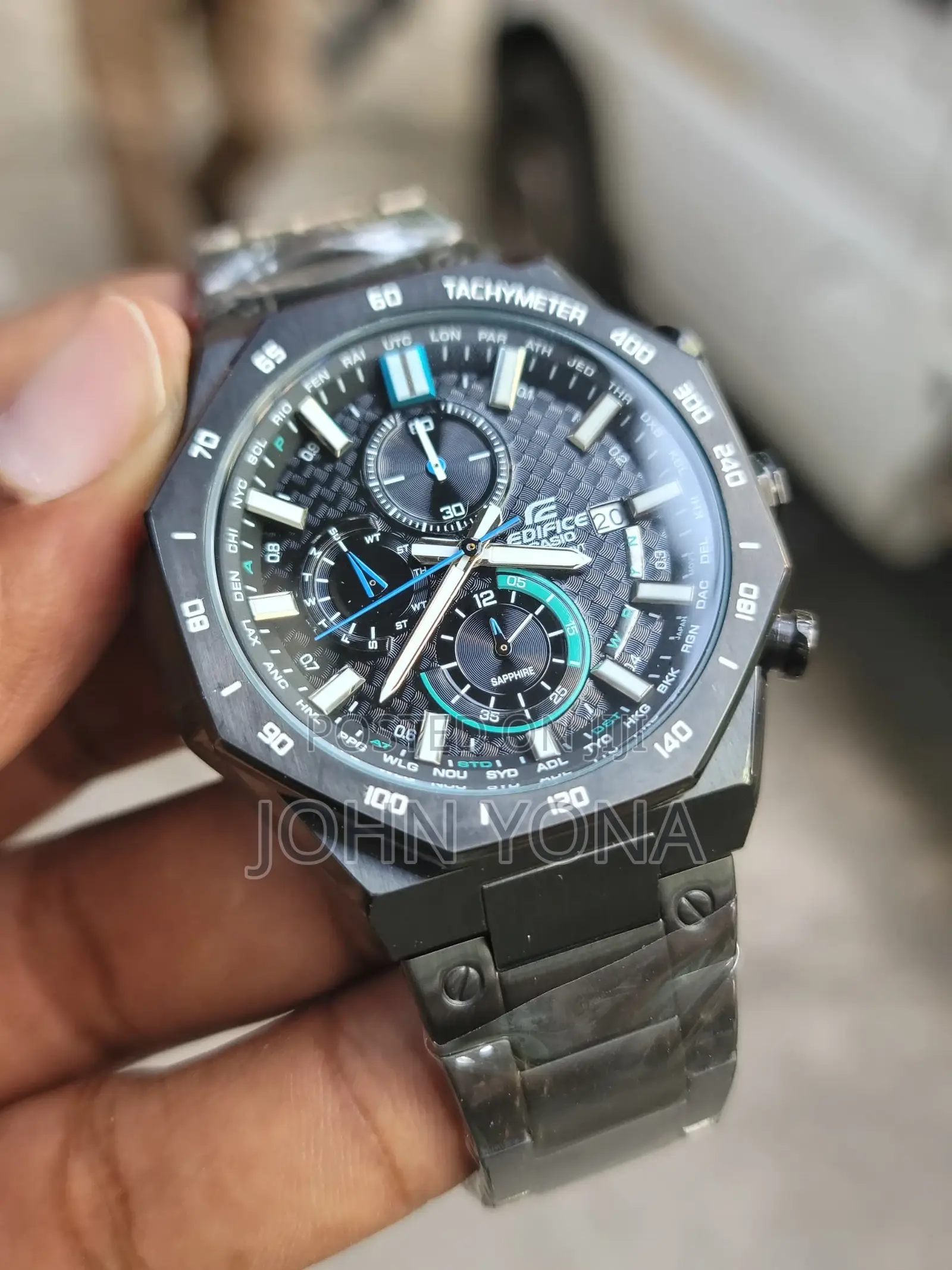Casio Edifice Eqb-1100x Series Watch With a Black Ion-Plated Band