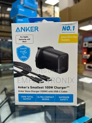 Anker Nano Charger (100w) With Usb‐C Cable A2679