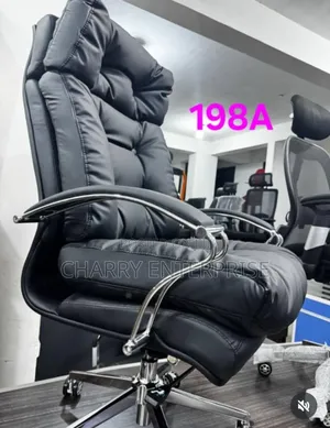 Executive Office Chair With High Back, Chrome Armrests and 5star Base