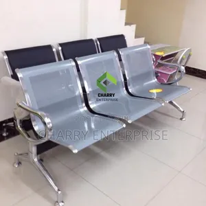Stainless Steel 3 Seater Reception Or Waiting Room Bench Or Chair