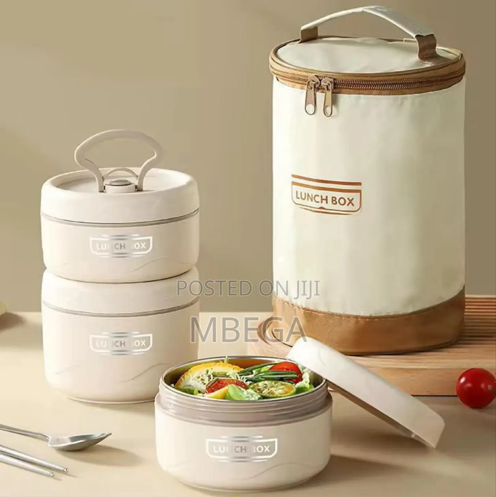 3 Pieces Portable Insulated Lunch Box