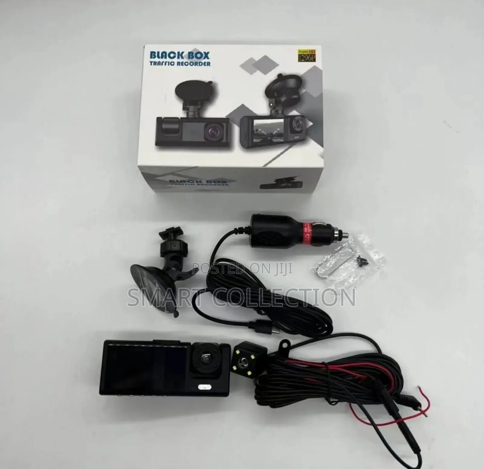 Black Box Super Hd 1296p Traffic Recorder – Dual Camera Dash Cam
