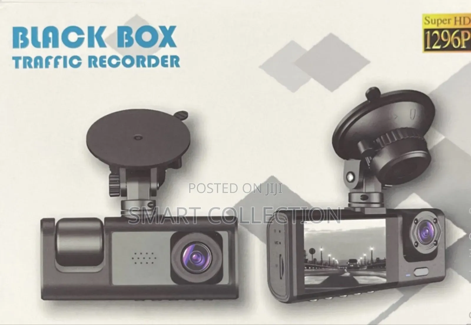 Black Box Super Hd 1296p Traffic Recorder – Dual Camera Dash Cam