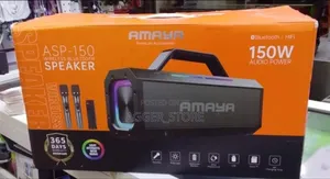 Amaya Asp-150 Wireless Karaoke Speaker With 2 Mics(150watts Audio)