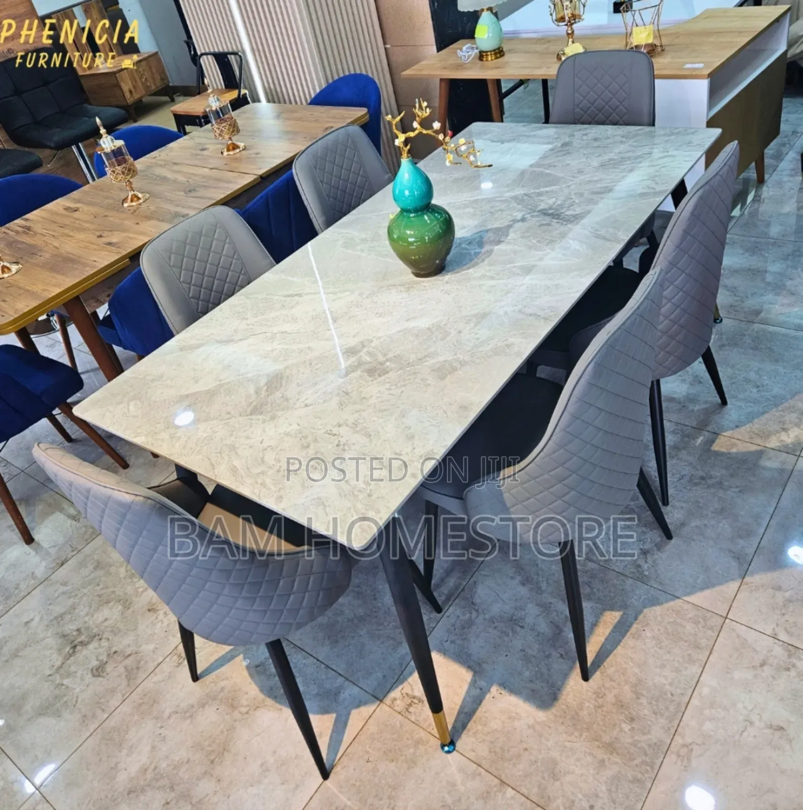 Classic Dining Set( Meza Ya Chakula) Set Ina Meza Na Viti 6