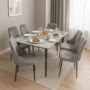 Classic Dining Set( Meza Ya Chakula) Set Ina Meza Na Viti 6