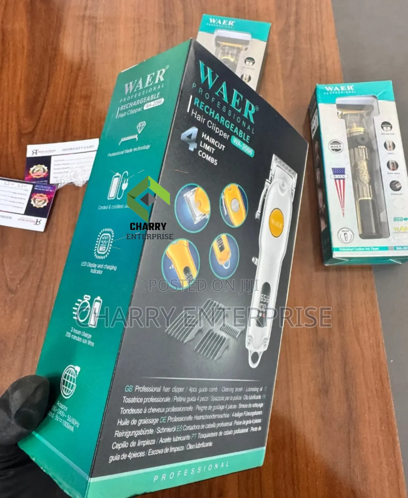 Waer Wa2096 Professional Rechargeable Hair Clipper 2000mah Kunyolea