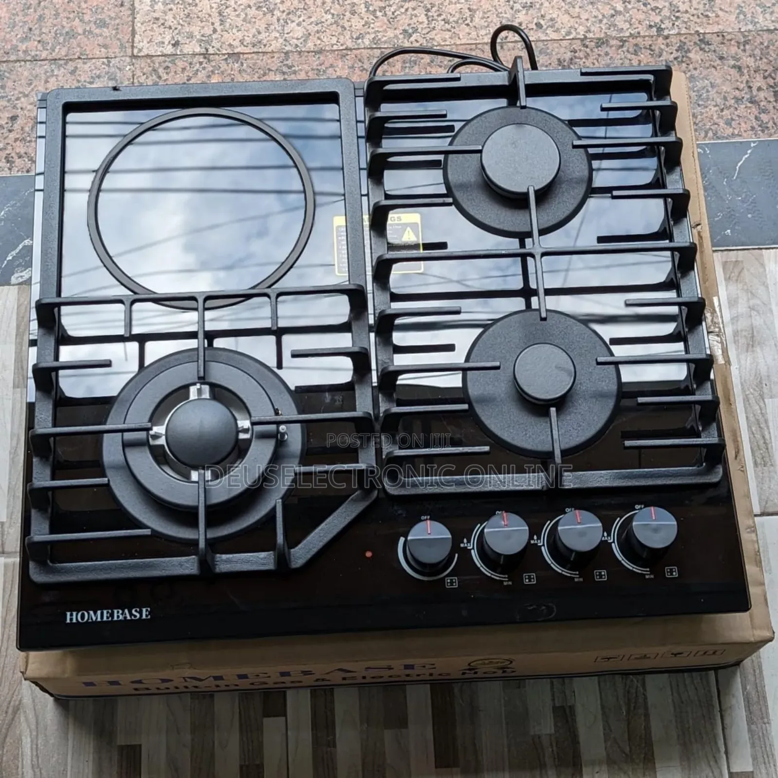 Homebase Built-in Cookers 3 Plates Gas 1 Electric