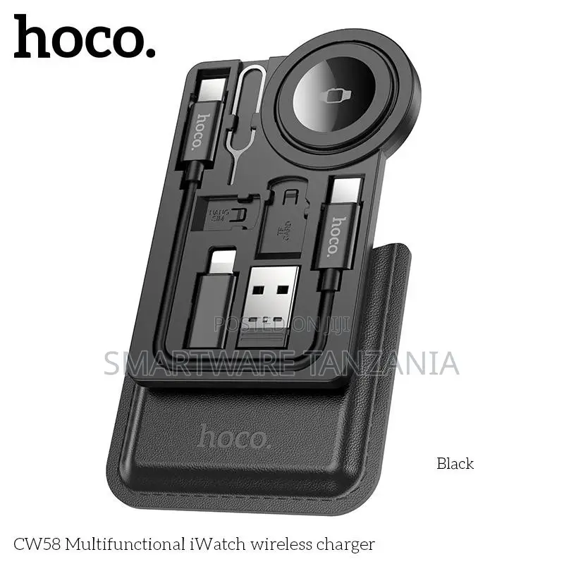 Hoco Multifunctional Iwatch Wireless Charger Card Pin 1000mw Usb Tf