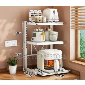 3-Tier Kitchen Space-Saving Organizer - Microwave Appliance Rack