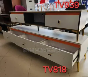 Modern Luxury Marble Top Tv Stand - 200cm Meza Ya Tv Ya Kisasa