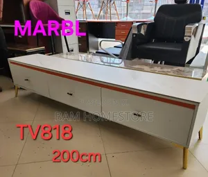 Modern Luxury Marble Top Tv Stand - 200cm Meza Ya Tv Ya Kisasa