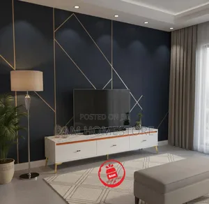 Modern Luxury Marble Top Tv Stand - 200cm Meza Ya Tv Ya Kisasa