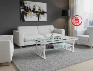 Modern Luxury Channel Design Coffee Table - Black White Meza
