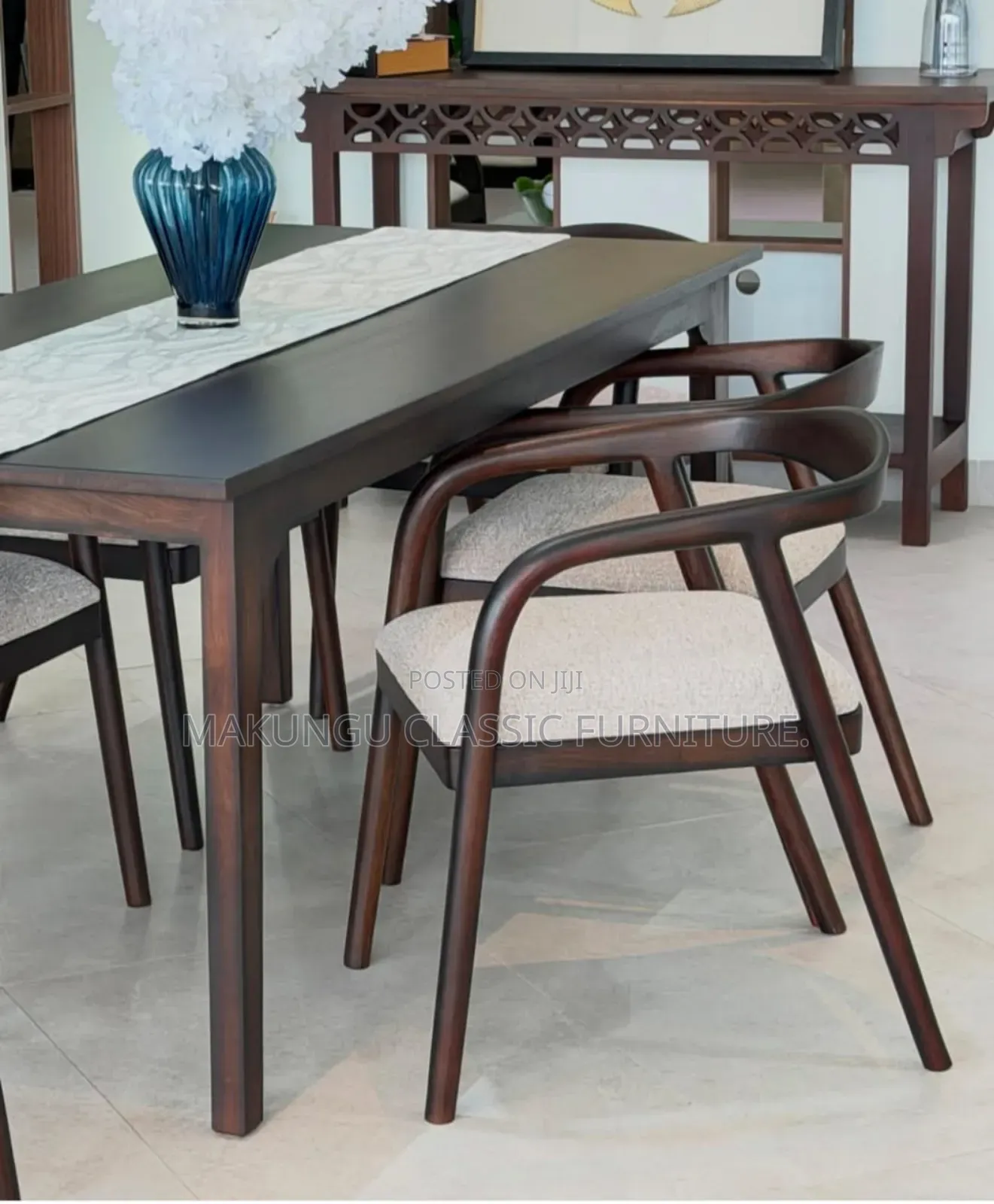 Dinning Table Sets Ina Viti Sita Na Mbao Ni Ngumu