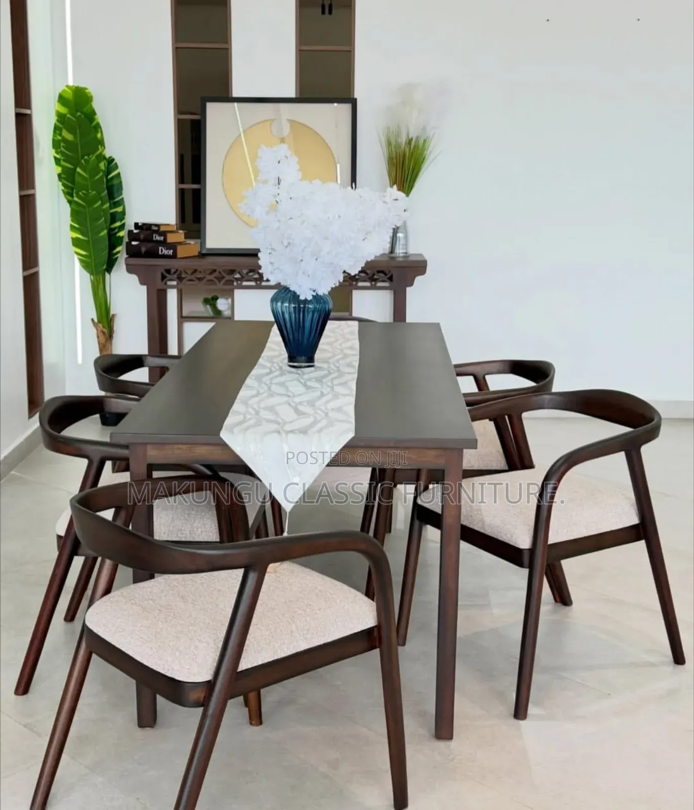 Dinning Table Sets Ina Viti Sita Na Mbao Ni Ngumu