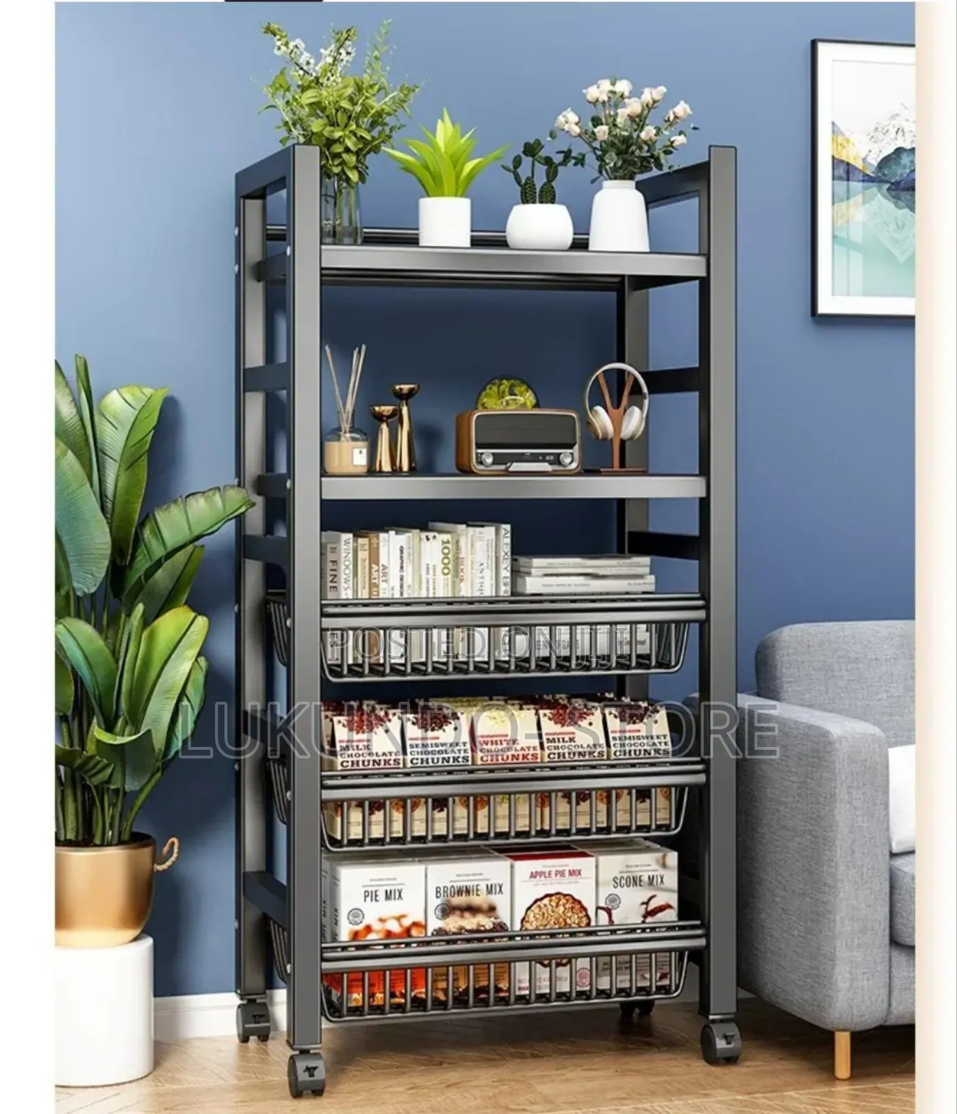 Kitchen Rack Floor-to-Ceiling Multi-Layer Storage Rack