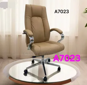 Ergonomic Executive Office Chair With a Cushioned Seat and Backrest