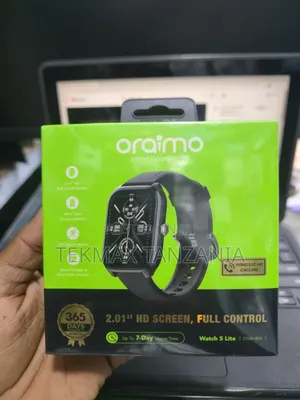 Oraimo Watch 5 Lite 2.01" Hd Ip68 Wireless Calling Smart Watch