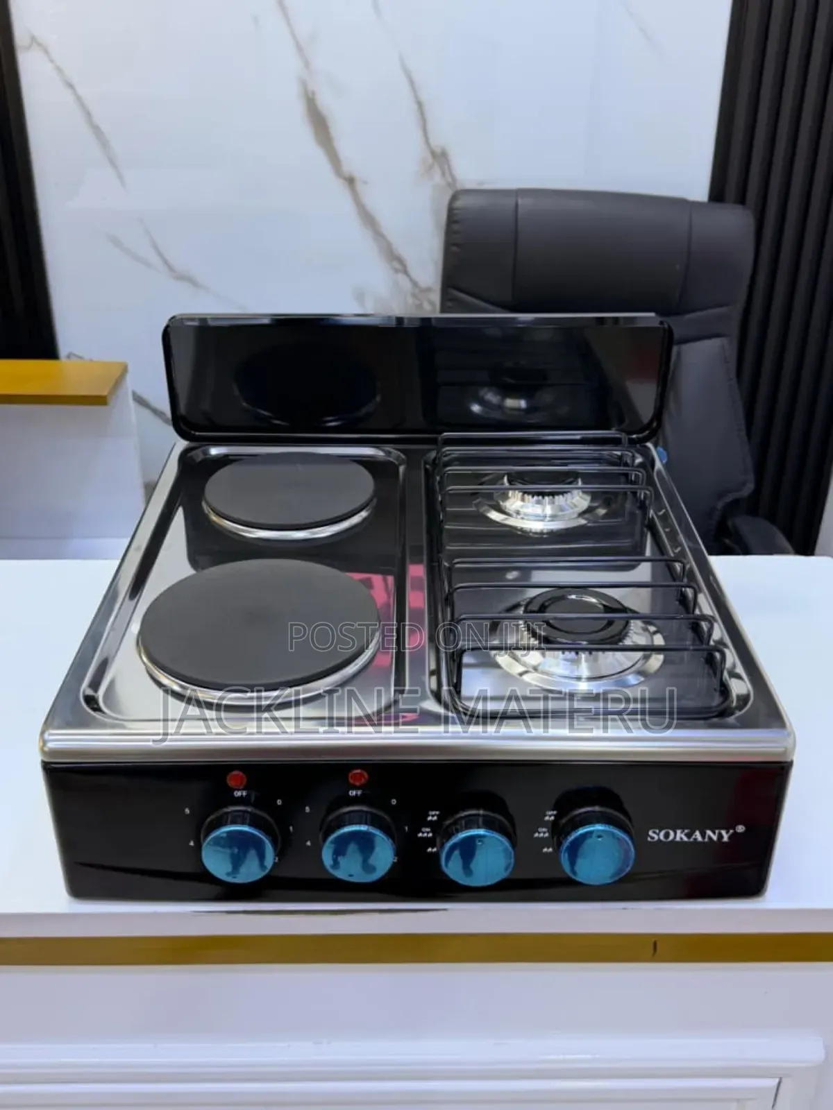 Sokany Stove 4plate 2gas Burner, 2 Electric Burner