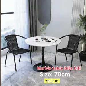 Marble Table With 2 Chairs. -Ybcz-01