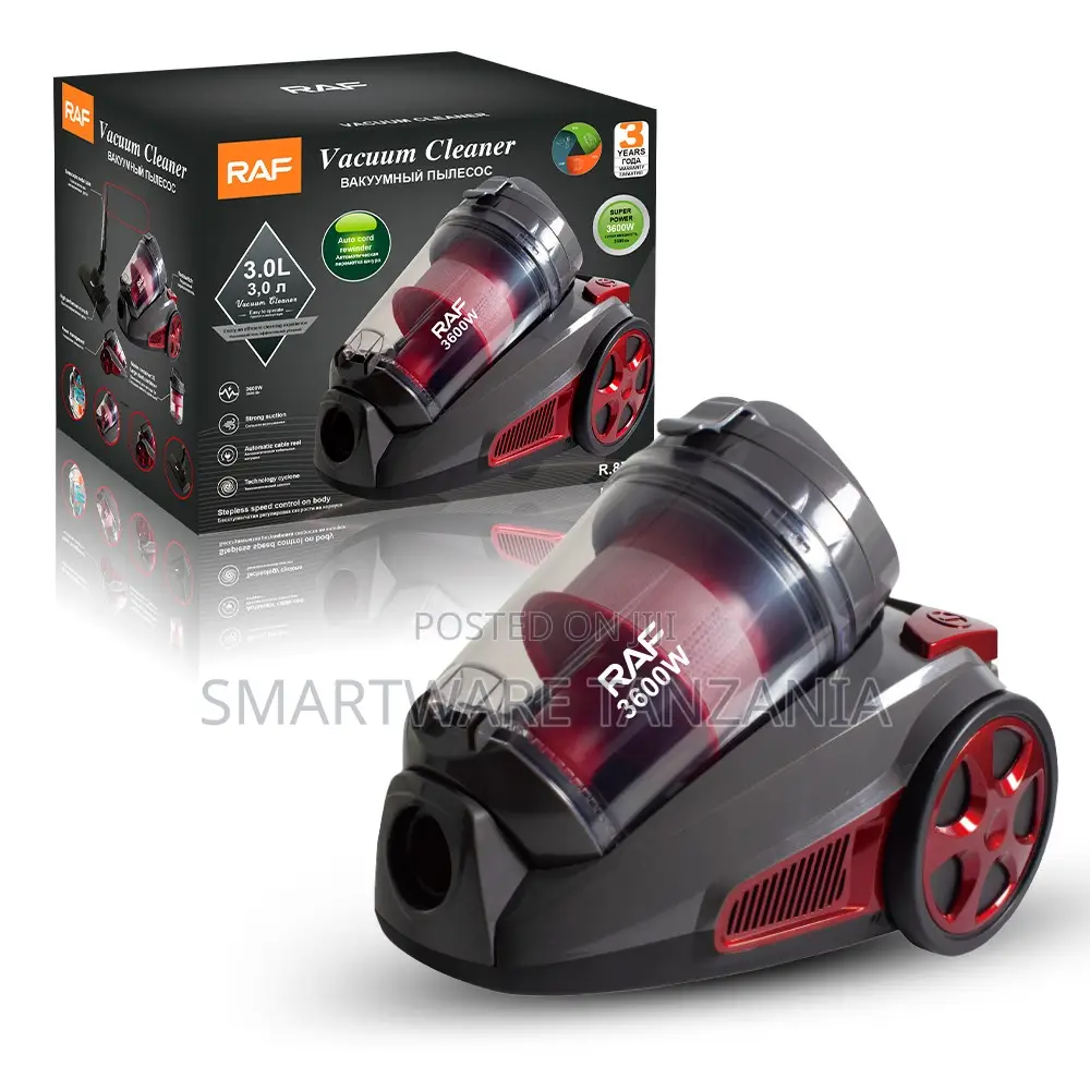Raf 3600w Bagless Vacuum Cleaner Cyclone Technology 3l Capacity
