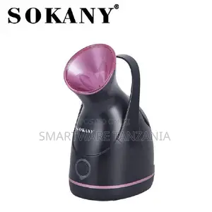 Sokany Professional Facial Steamer Black Pink Ionic Nano Mist