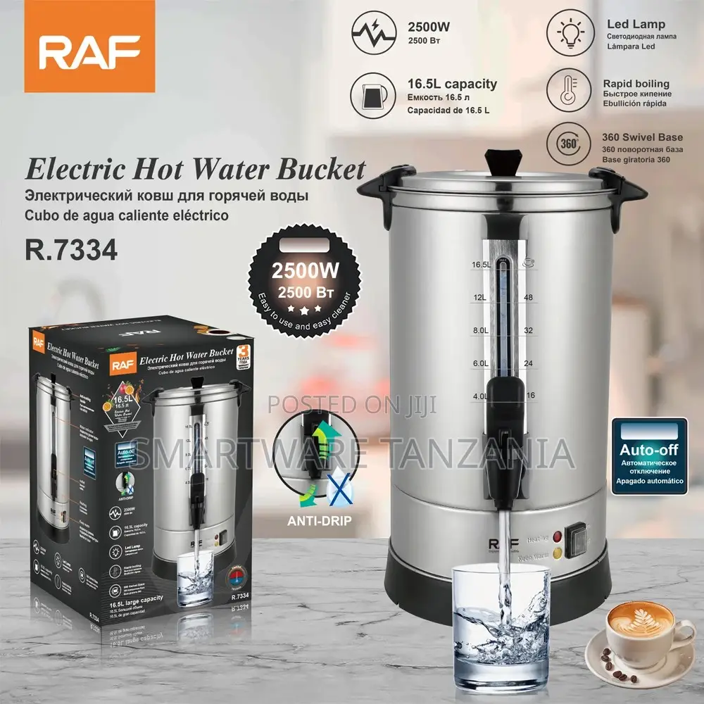 Raf R.7334 Electric Hot Water Bucket 2500w 16.5l Commercial Urn