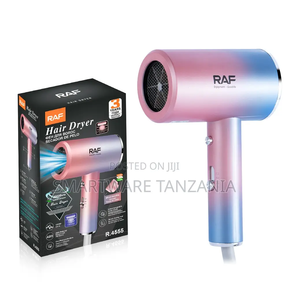 Raf Professional Hair Dryer R.4555 1200w Pink Purple Gradient