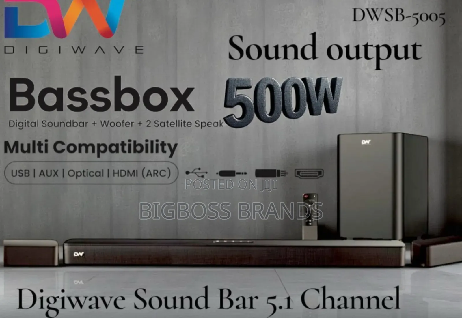 Digiwave Soundbar Bass Box 5.1ch 500w