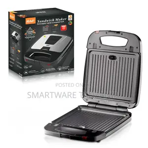 Raf R.589 Sandwich Maker 1300w 2-in-1 Non-stick Plates Gray