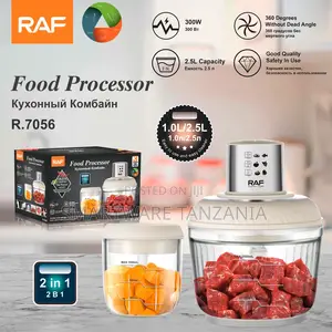 Raf R.7056 Food Processor 300w 2-in-1 1l 2.5l Capacity White