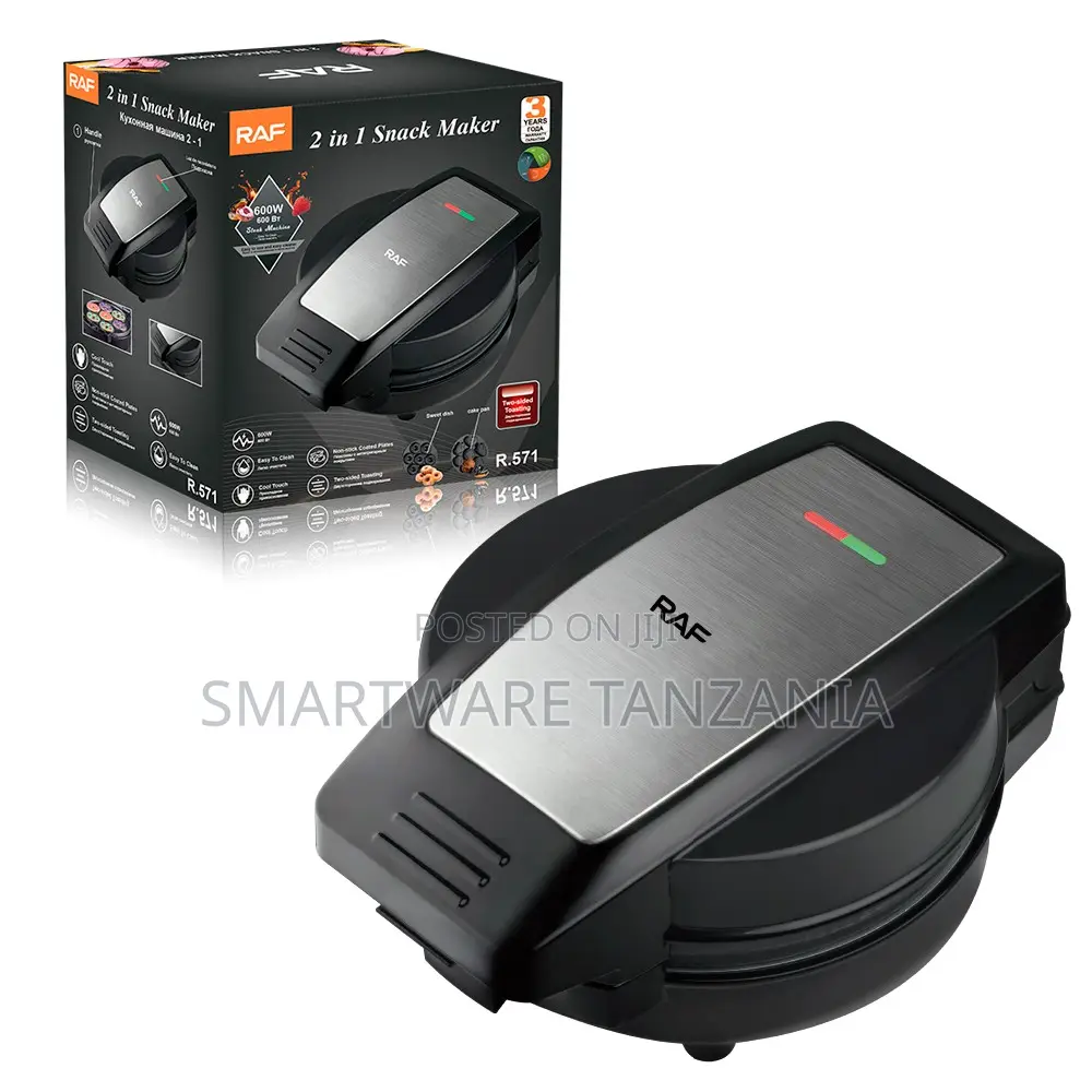 Raf 2-in-1 Snack Maker R.571 600w Two-Sided Heating Non-Stick