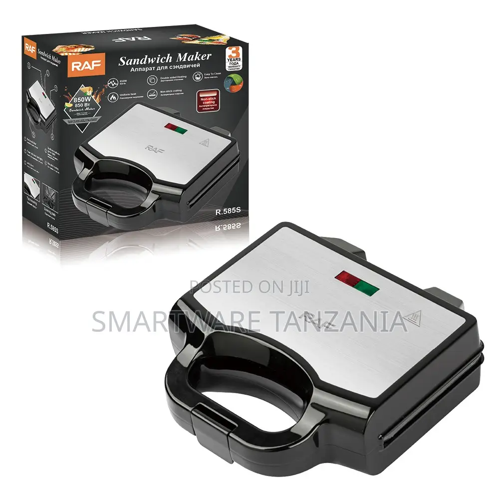 Raf Sandwich Maker 850w R.585s Non-stick Toast Grill Press Compact