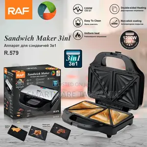 Raf 3-in-1 Sandwich Maker 1200w R.579 Waffle Panini Grill Plates