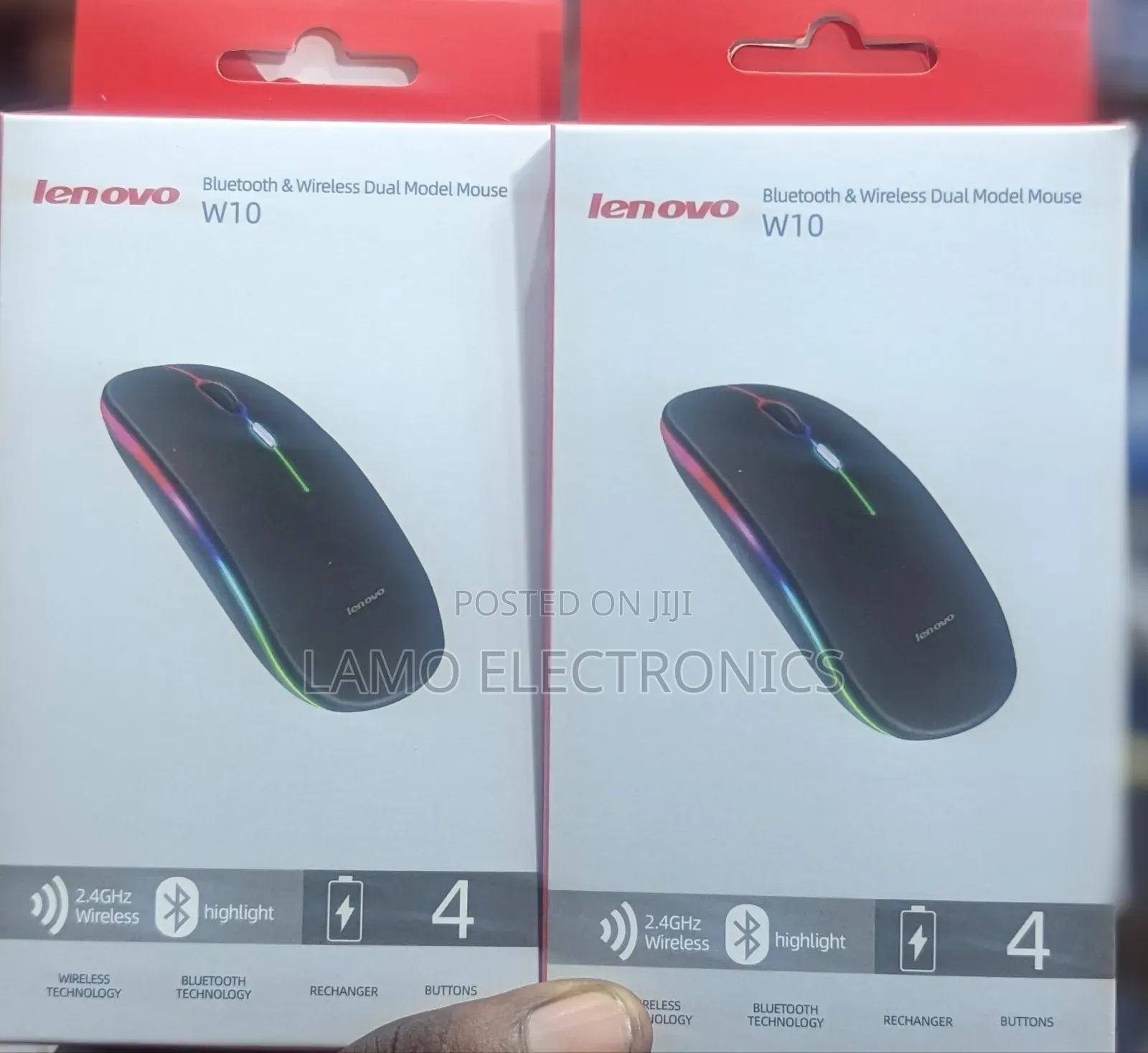 Lenovo W10 Wireless and Bluetooth Dual Model Mouse