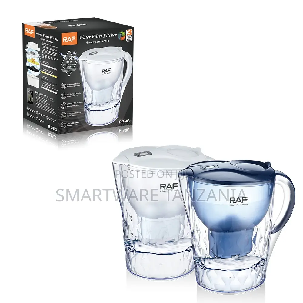 Raf 3.5l Water Pitcher R.7503 Filter Jug Lcd Display Food Safe
