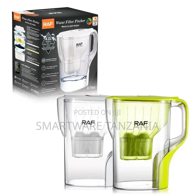 Raf Water Pitcher R.7502 4.2l Filter Jug Food Safe LCD Indicator