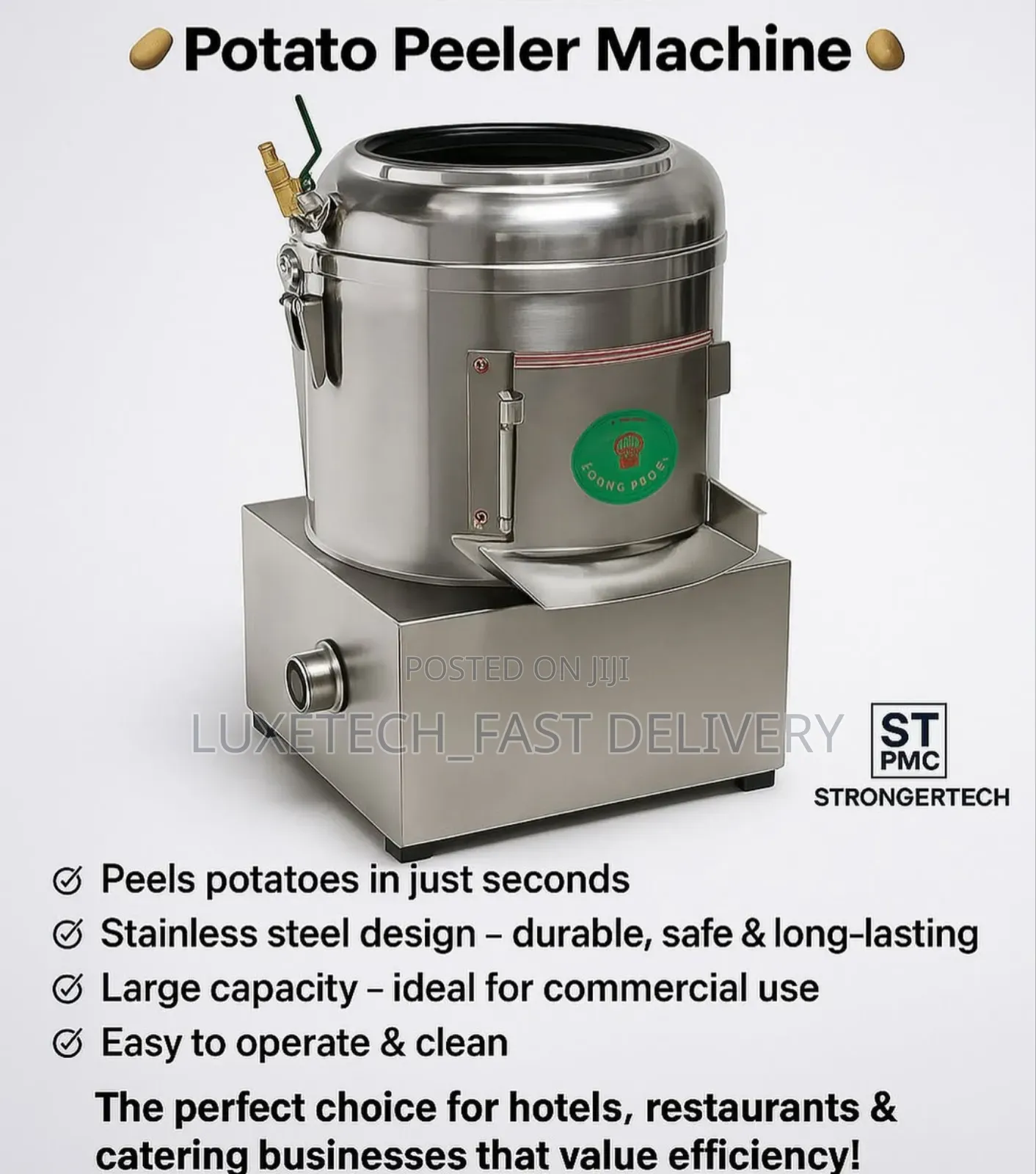Strongertech Potato Peeler Machine 8kg