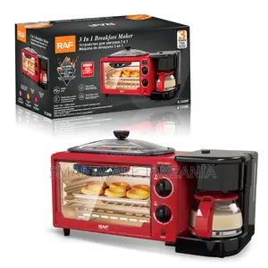 Raf Red Breakfast Station R.5308r 1050w Multi Function Oven