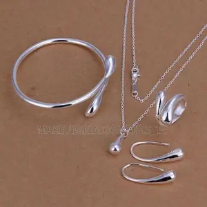 Silver-Plated Water Drop Jewelry