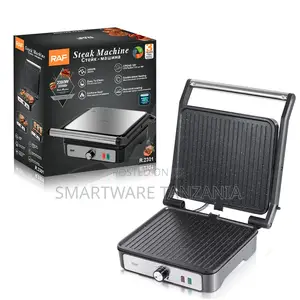 Raf 2000w Contact Grill R.2601 180 Degree Open Non-Stick Plates