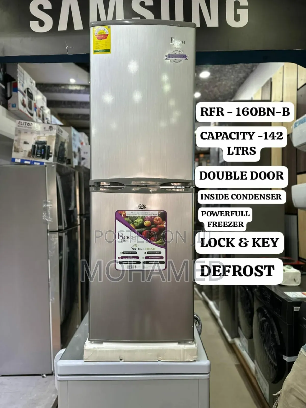 Roch Refrigerator Combi RFR 160 Capacity 142l