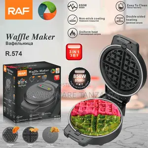Raf 3-in-1 Waffle Maker R.574 850w Non-stick Egg Roll Bubble