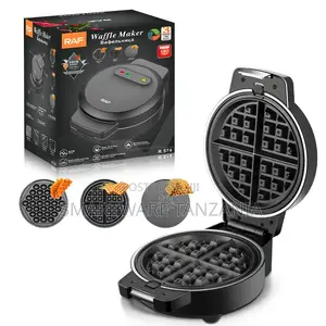Raf Waffle Maker R.574 850w 3 Plates Non-stick Bubble Egg Roll