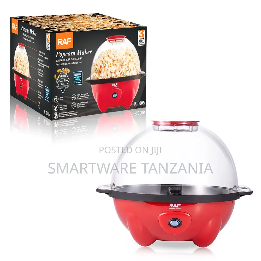 Raf 700w Electric Popcorn Maker 4.275l Hot Air Popcorn Machine