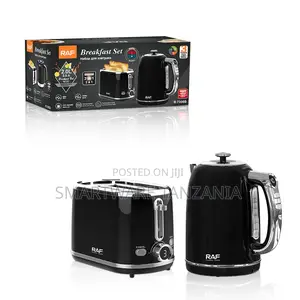 Raf 2-in-1 Breakfast Kit Electric Kettle Toaster Set R.7308b