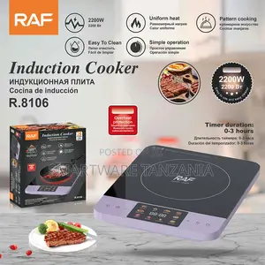 Raf Induction Cooktop 2200w Timer Function Purple Burner