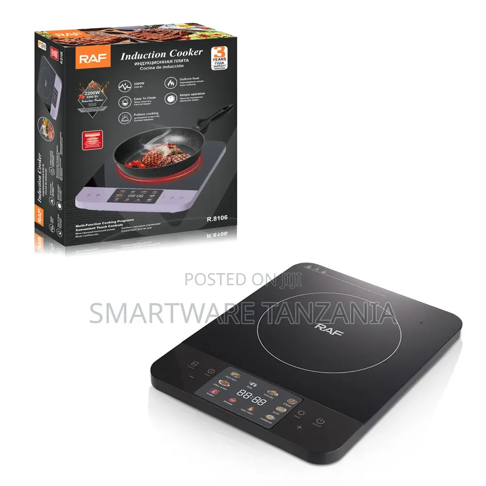 Raf 2200w Digital Induction Hob Touch Control Timer R.8106