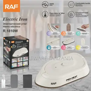 Raf 300w Travel Iron Compact Teflon Soleplate White R.1810w